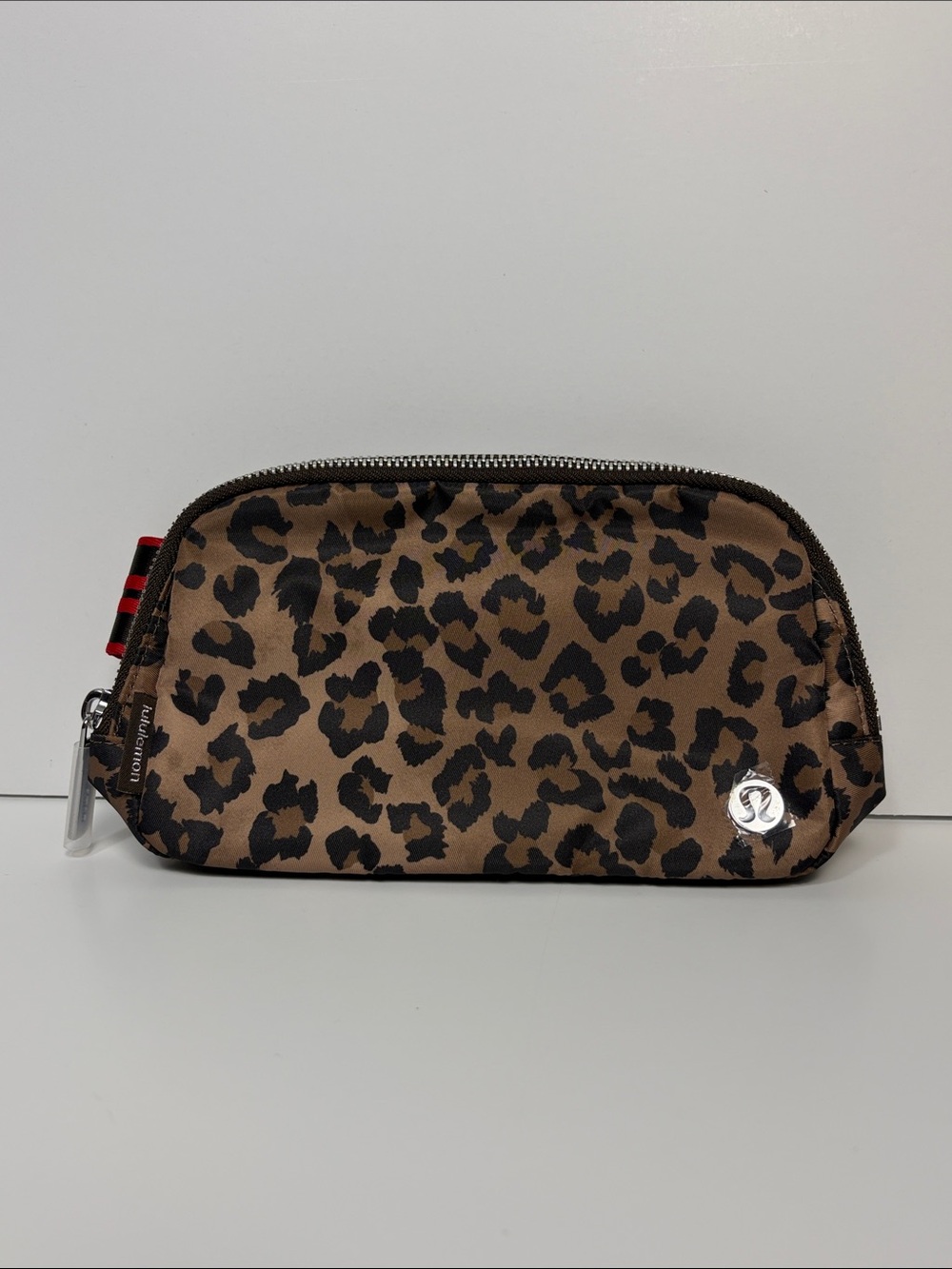 Lululemon Everywhere Belt Bag 1L Leopard One Size Red Strap True Leopard NWT